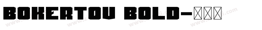 Bokertov Bold字体转换